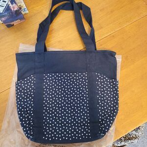 Thrity One Go TO Tote Navy Dancing Dots